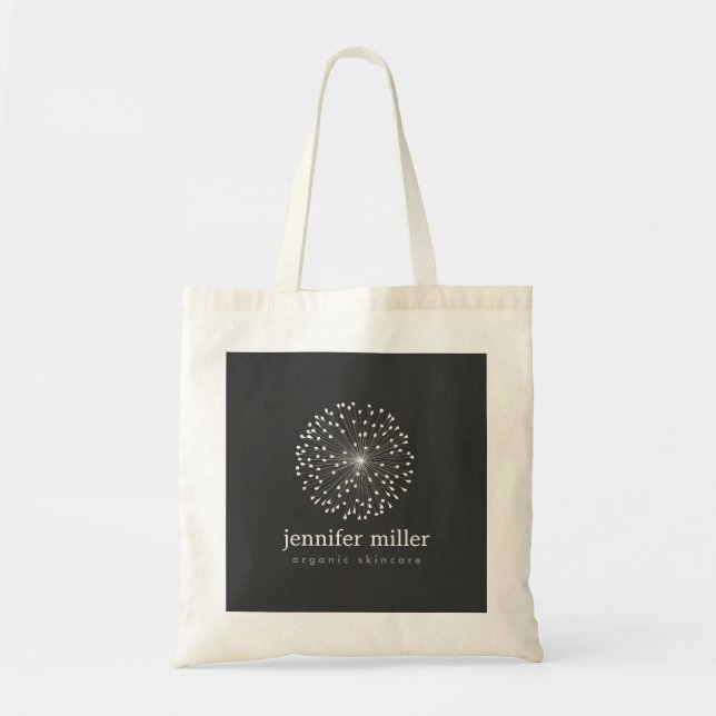 Tote Bag DANDELION STARBURST LOGO en WHITE Personnalisable (Devant)