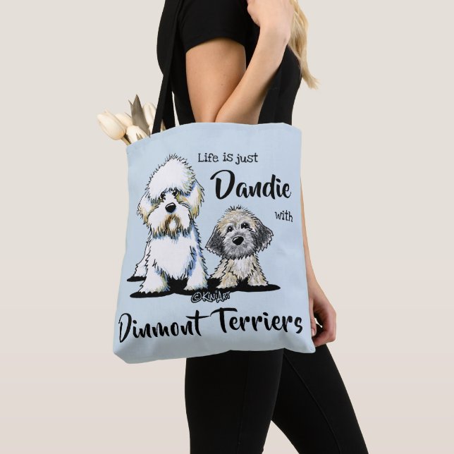Tote Bag Dandie Dinmont Terriers (De près)