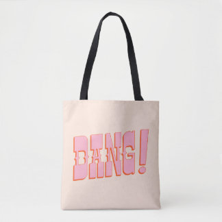 Tote Bag DANG ! (police western saloon, couleurs rétro mod)