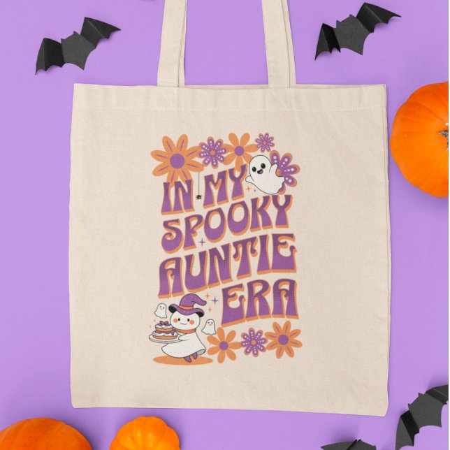 Tote Bag Dans Ma Tante Éffrayante Époque Rétro Halloween (Créateur téléchargé)