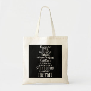 Tote Bag Dans un pays de mythe... Merlin (blanc)