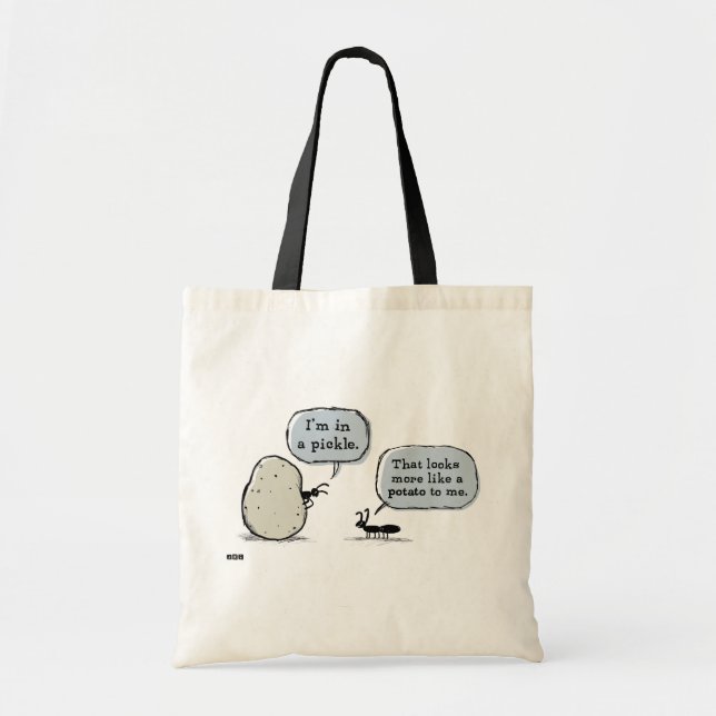 Tote Bag Dans une selle | Drôle dessin | Humoristique (Devant)