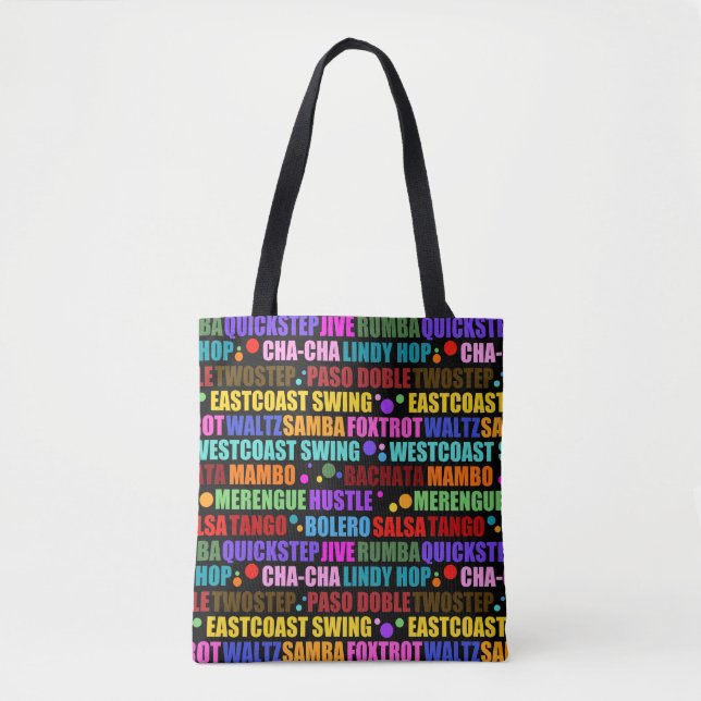Tote Bag Danse de salle de bal | Styles colorés de danse (Devant)