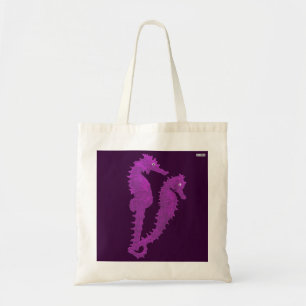 Tote Bag Danse des hippocampes (pourpres)