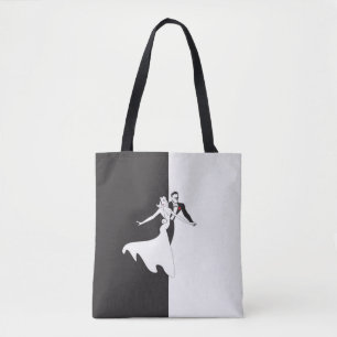 Tote Bag Danse en noir et blanc