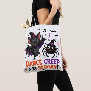 Tote Bag Danse mignonne de chauve-souris et d'araignée effr