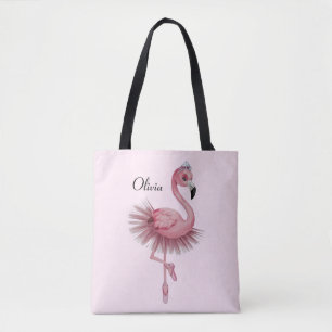 Tote Bag Danseur de ballet Flamant rose personnalisé