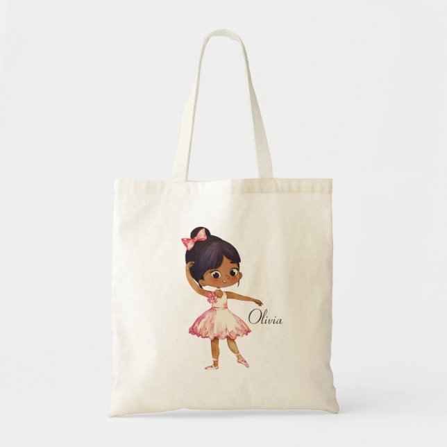 Tote Bag Danseur de ballet mignon personnalisé (Devant)