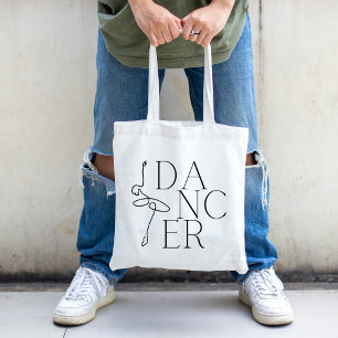 Tote Bag Danseur de ballon moderne noir blanc