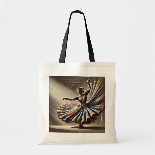 Tote Bag Danseur indien Kathak (Devant)