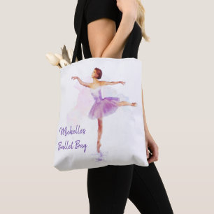 Tote Bag Danseuse de ballet d'aquarelle délicate - Votre te