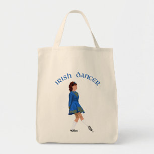 Tote Bag Danseuse Irlandaise en Chaussures Souples en Bleu