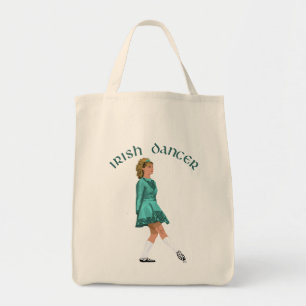 Tote Bag Danseuse Irlandaise en Soft Shoe Turquoise