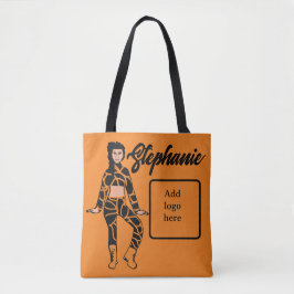 Tote Bag Danseuse personnalisée Fourre-tout (Tangerine Blac