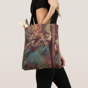 Tote Bag Danseuses, Rose et Vert d'Edgar Degas