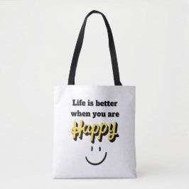 TOTE BAG - Das Leben ist besser glücklich Tasche