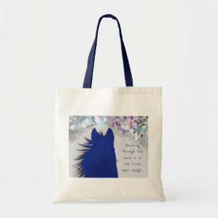 Tote Bag Dashing à travers les voeux de Noël de la neige