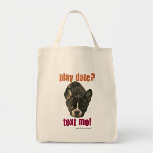 Tote Bag date de jeu ? texte je ! (Devant)