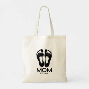 Tote Bag Date de naissance de bébé pour nouvelle maman empr