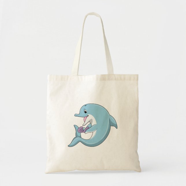 Tote Bag Dauphin avec Perle (Devant)