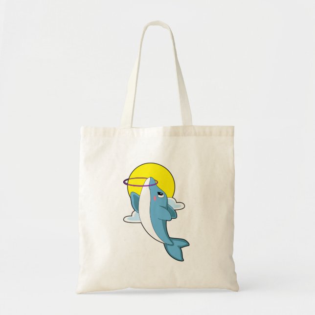 Tote Bag Dauphin avec pneus Fitness (Devant)