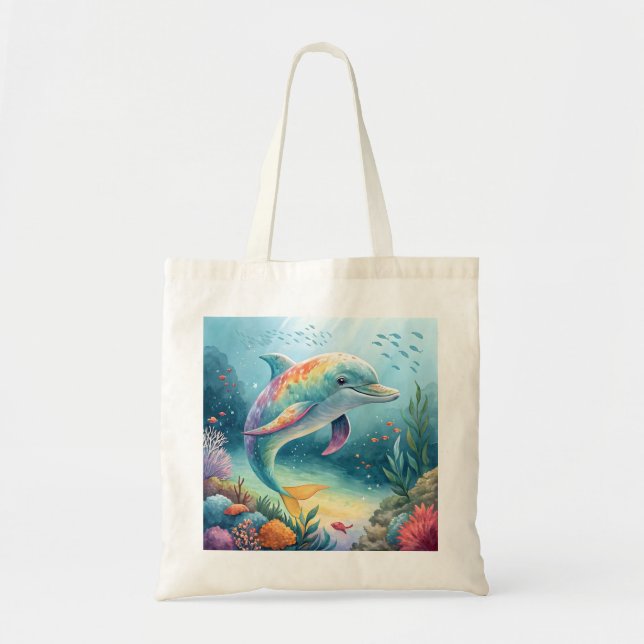Tote Bag Dauphin sous-marin (Devant)