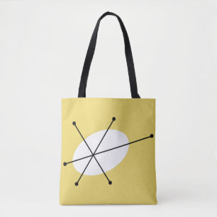 Tote Bag Dazzle Jaune partout sur fourre-tout noir dos