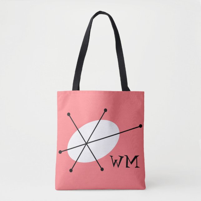 Tote Bag Dazzle monogramme rose partout sur fourre-tout (Devant)