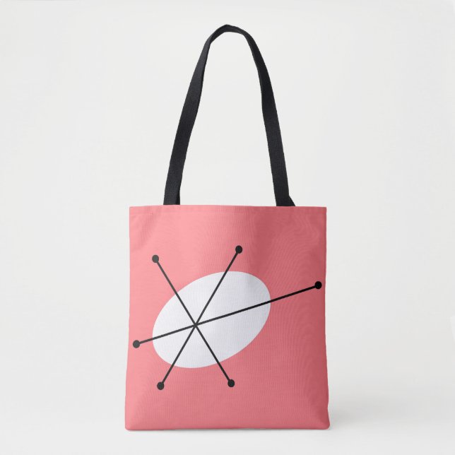 Tote Bag Dazzle rose partout sur fourre-tout noir dos (Devant)