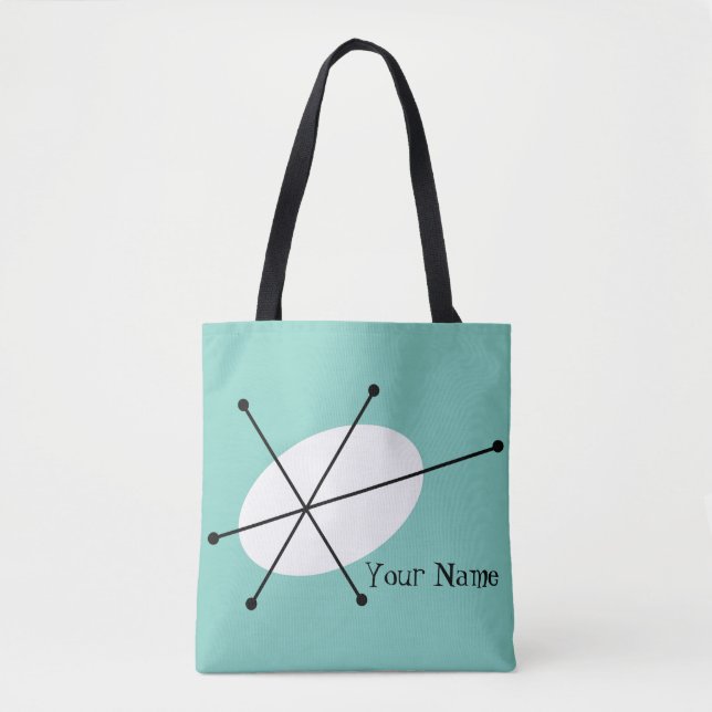 Tote Bag Dazzle Texte bleu partout sur fourre-tout (Devant)
