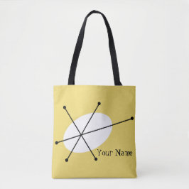 Tote Bag Dazzle texte jaune partout sur fourre-tout