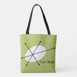 Tote Bag Dazzle texte vert partout sur fourre-tout