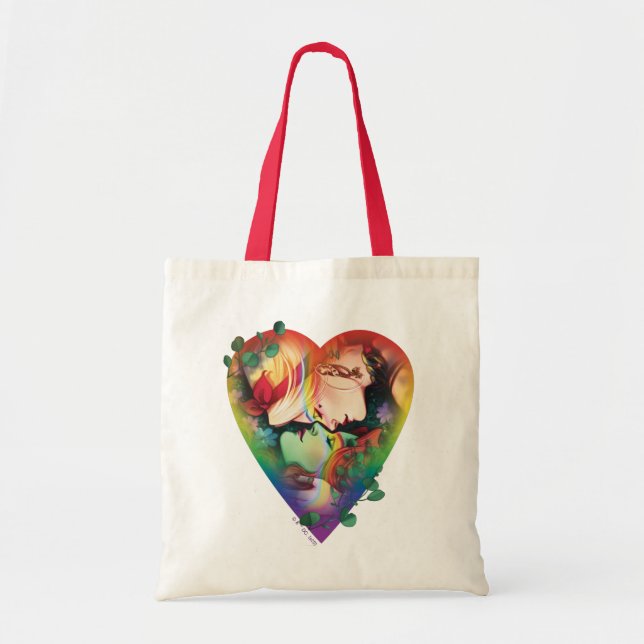Tote Bag DC Pride Harley Quinn & Poison Ivy Comic Cover (Devant)