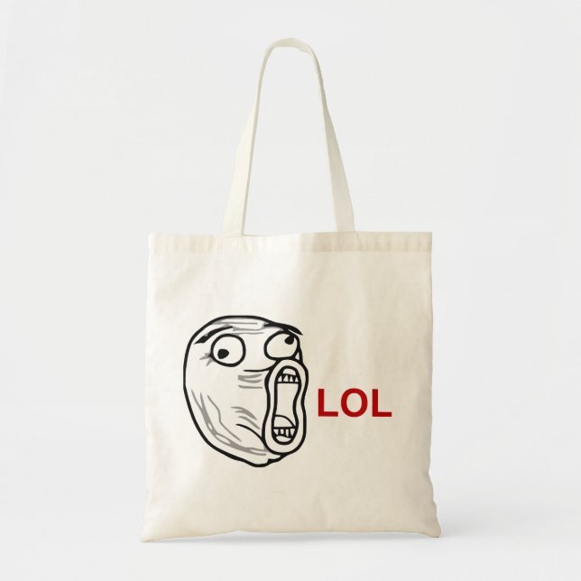 Tote Bag De LOL de rire visage bruyant Meme de rage (Devant)