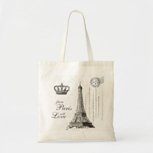 Tote Bag De Paris avec Tour Eiffel de Vintage voyage