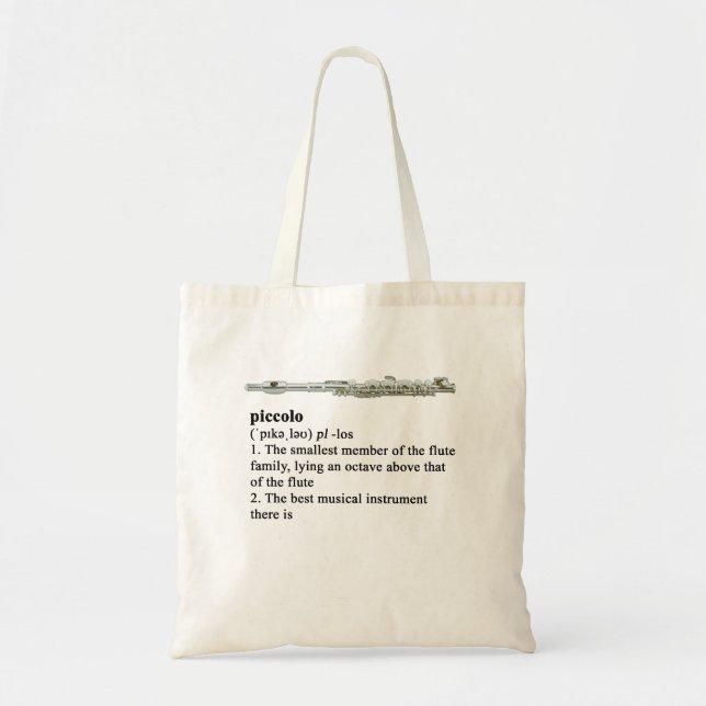 Tote Bag De petite flûte - une définition (Devant)