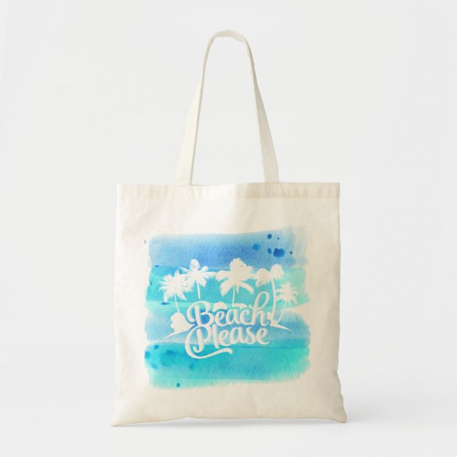 Tote Bag De plage citation drôle svp (Devant)