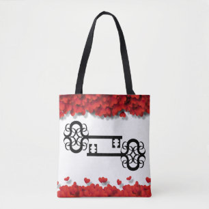 Tote Bag De superbes clés victoriennes Des Coeurs Glamour
