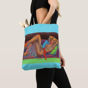 Tote Bag début des années 1940 Magnifique pin-up girl print
