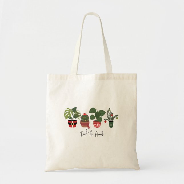 Tote Bag Deck Les Fronds Houseplant Noël (Devant)