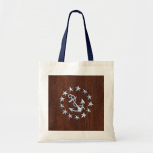 Tote Bag Décor Ancre du pavillon nautique américain