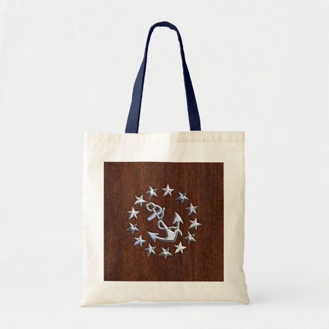 Tote Bag Décor Ancre du pavillon nautique américain (Devant)