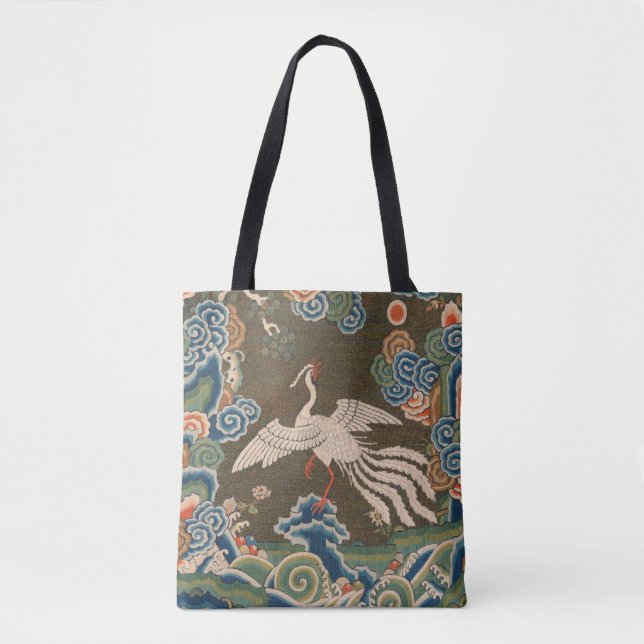 Tote Bag Décor d'antiquité chinois d'oiseaux (Devant)