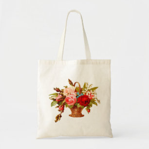 Tote Bag Décor Pays Français Roses Vintages