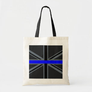 Tote Bag Décor Union Jack de Ligne Bleue Mince