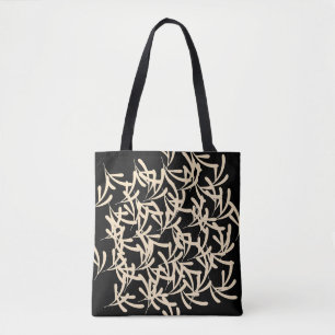 Tote Bag Décoratif à embellissements noirs 