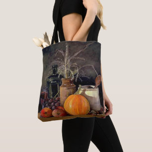 Tote Bag Décorations d'automne sur table, Citrouille, Fruit