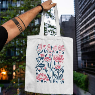 Tote Bag Découper Les Fleurs Roses