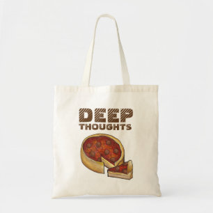 Tote Bag Deep (Dish) Pensées Chicago Pepperoni Pizza Food