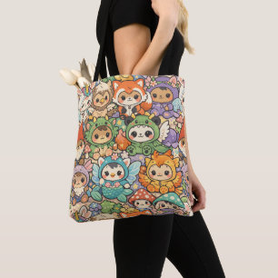 Tote Bag Défilé d'Amis Mythiques Magie Douce et Pastel